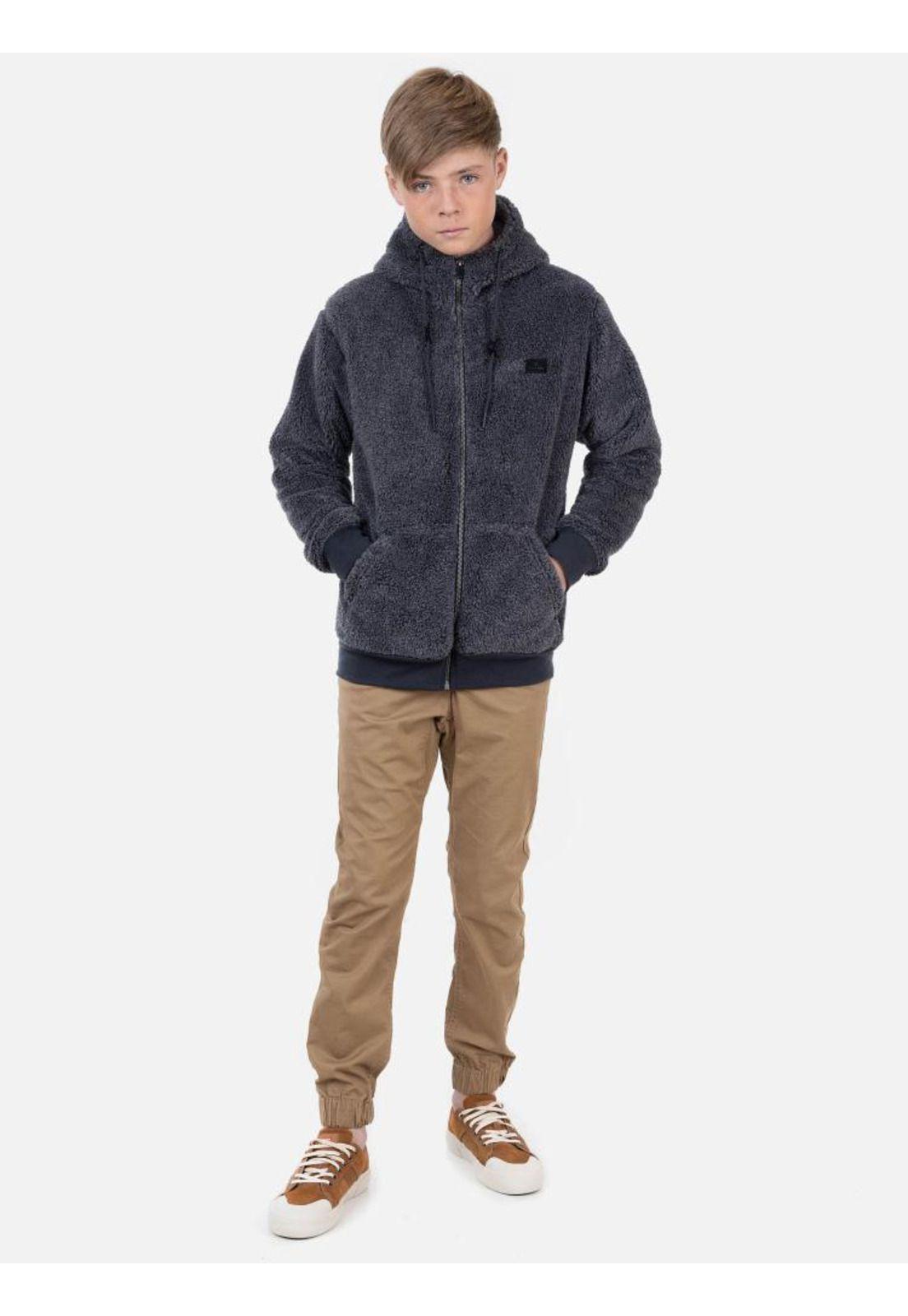 Poleron RC NEBULA Juvenil Gris Mezcla Rip Curl-3