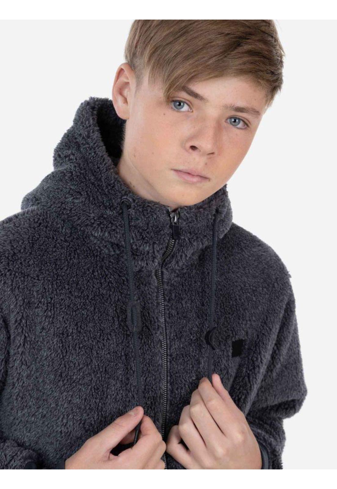 Poleron RC NEBULA Juvenil Gris Mezcla Rip Curl-4