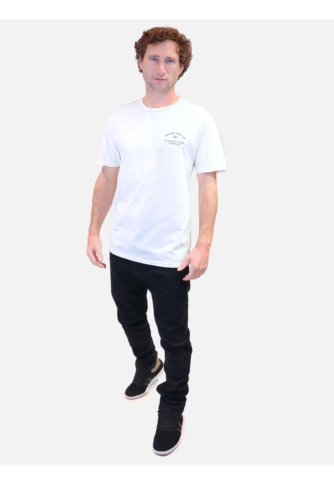 Polera Ride Standard Issue Tee Hombre Blanco Rip Curl-4