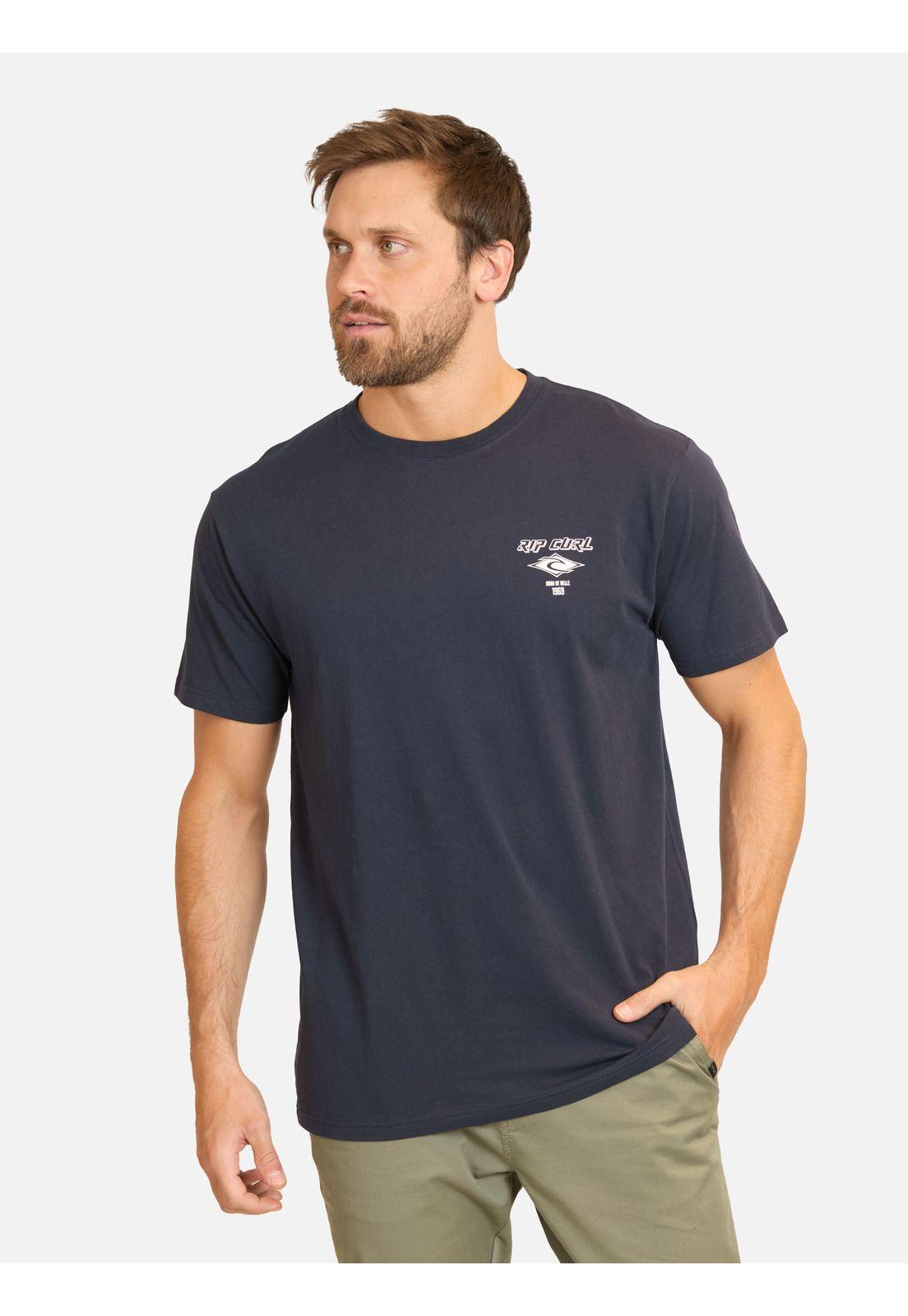 Polera MC Fadeout Essential Azul Hombre Rip Curl-0