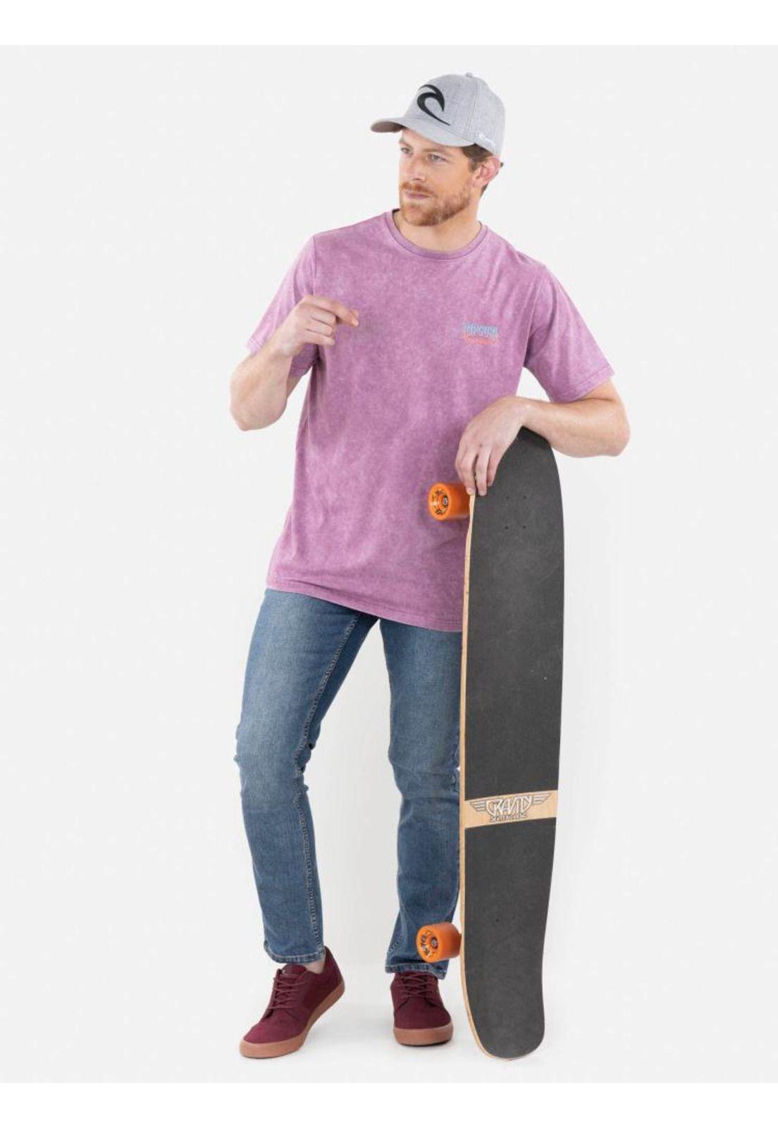 Polera BISCARROSSE Hombre Burdeo Rip Curl-4