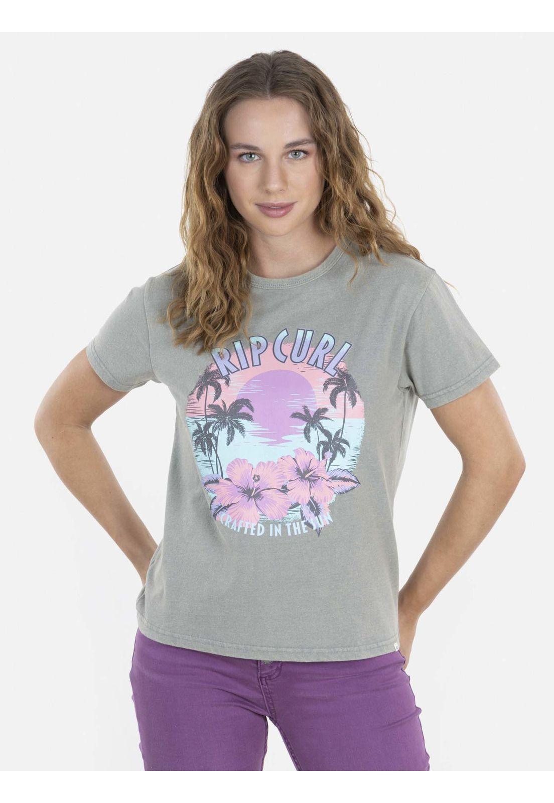 Polera OHANA MC Mujer Verde Rip Curl-0