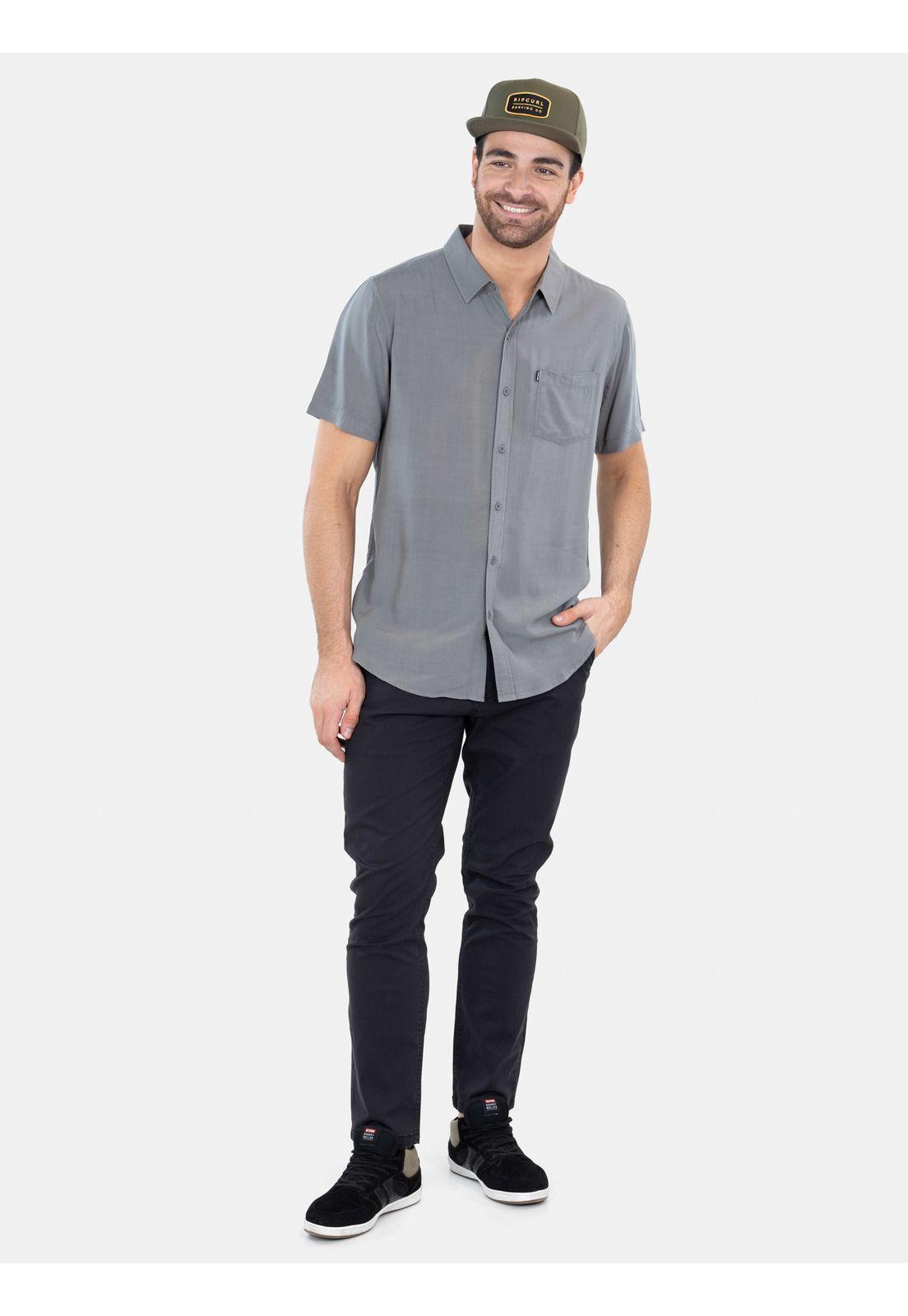 Camisa M/C Casual Crisp Verde  Hombre Rip Curl-1