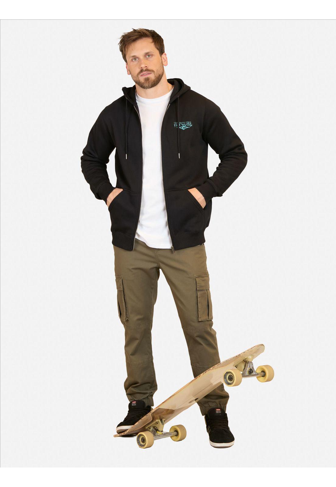 Poleron FZ Flashcurl Negro Hombre Rip Curl-3