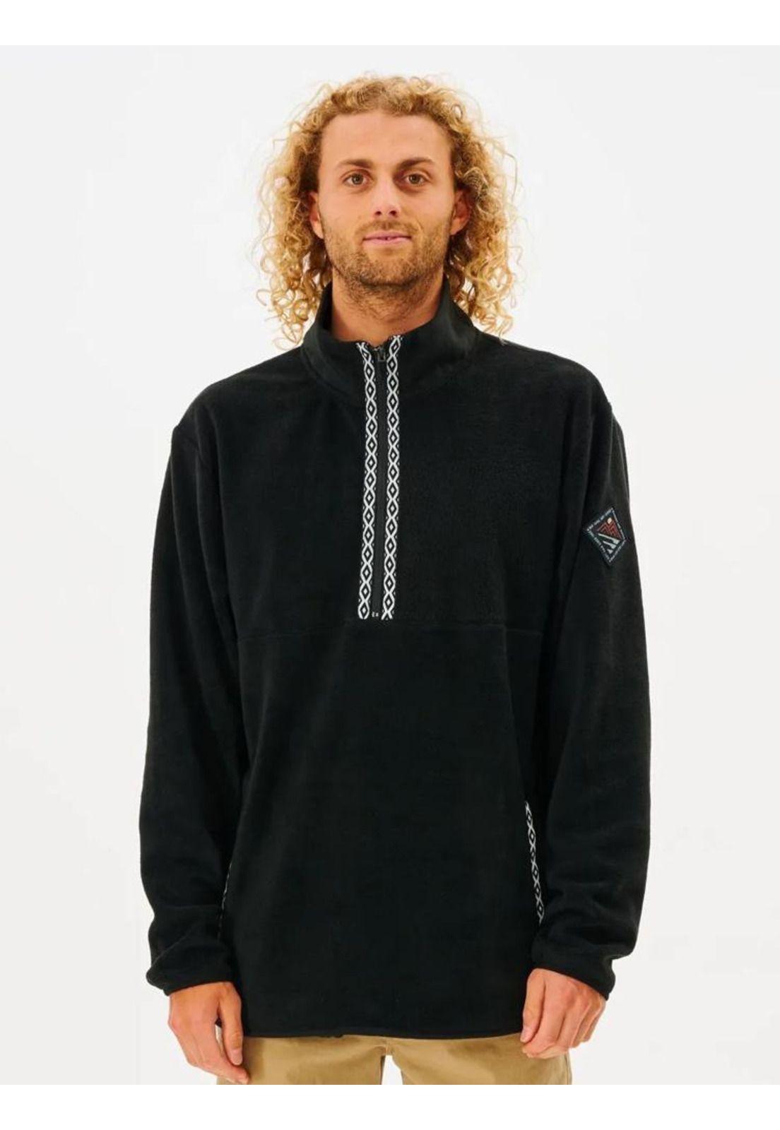 Poleron JOURNEY’S CREW POLAR  FLEECE Hombre Negro Rip Curl-0