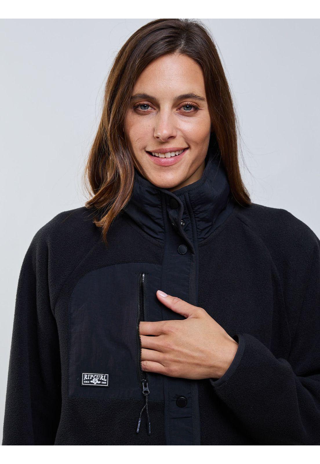 Poleron Polar Flux Negro Mujer Rip Curl-3