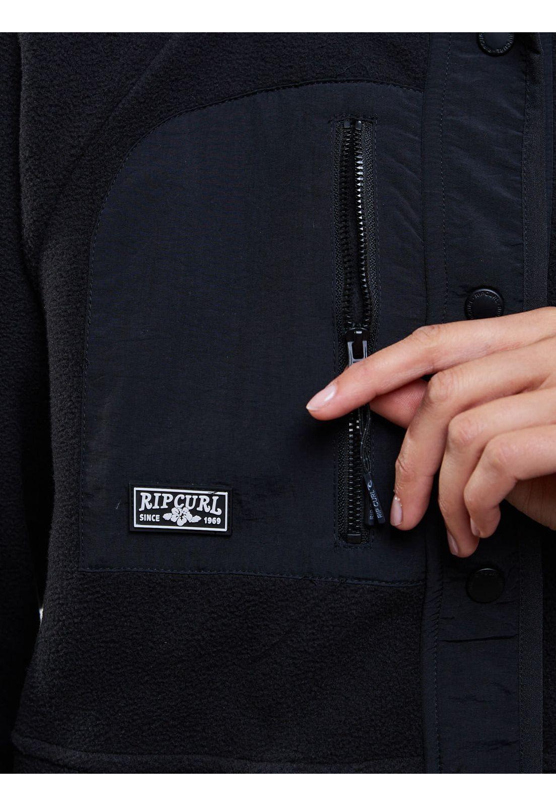 Poleron Polar Flux Negro Mujer Rip Curl-4