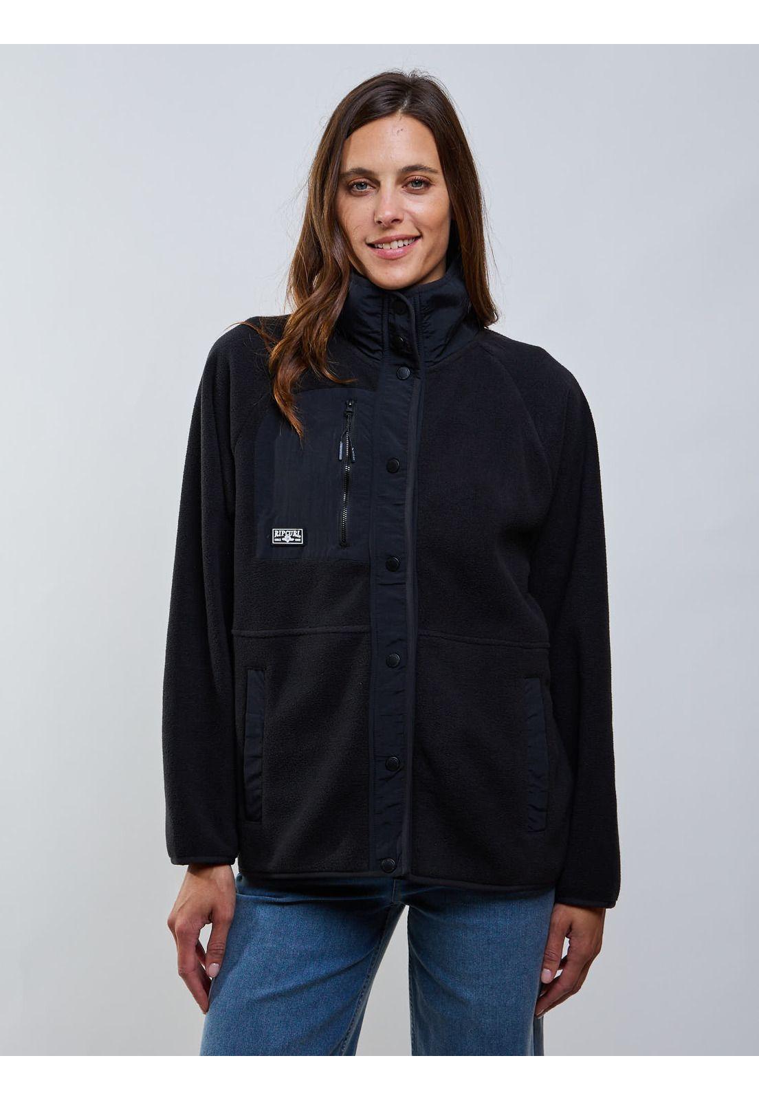 Poleron Polar Flux Negro Mujer Rip Curl-6