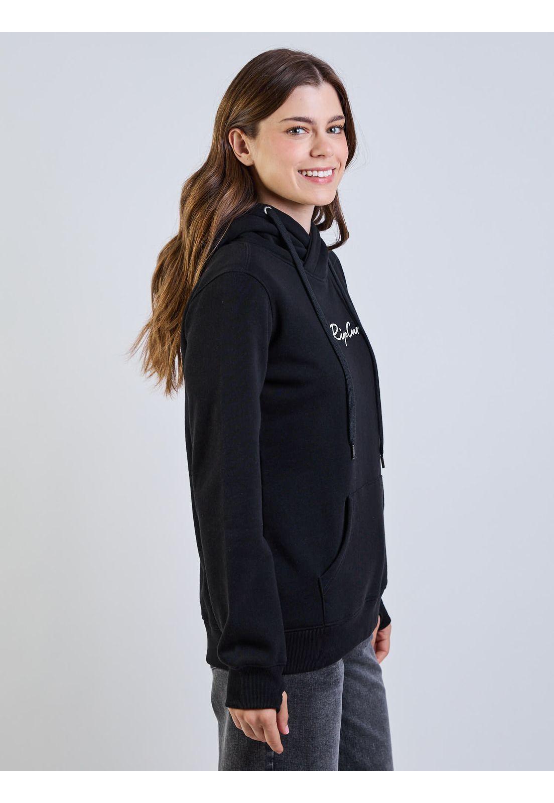 Poleron Canguro Boreal Negro Mujer Rip Curl-2