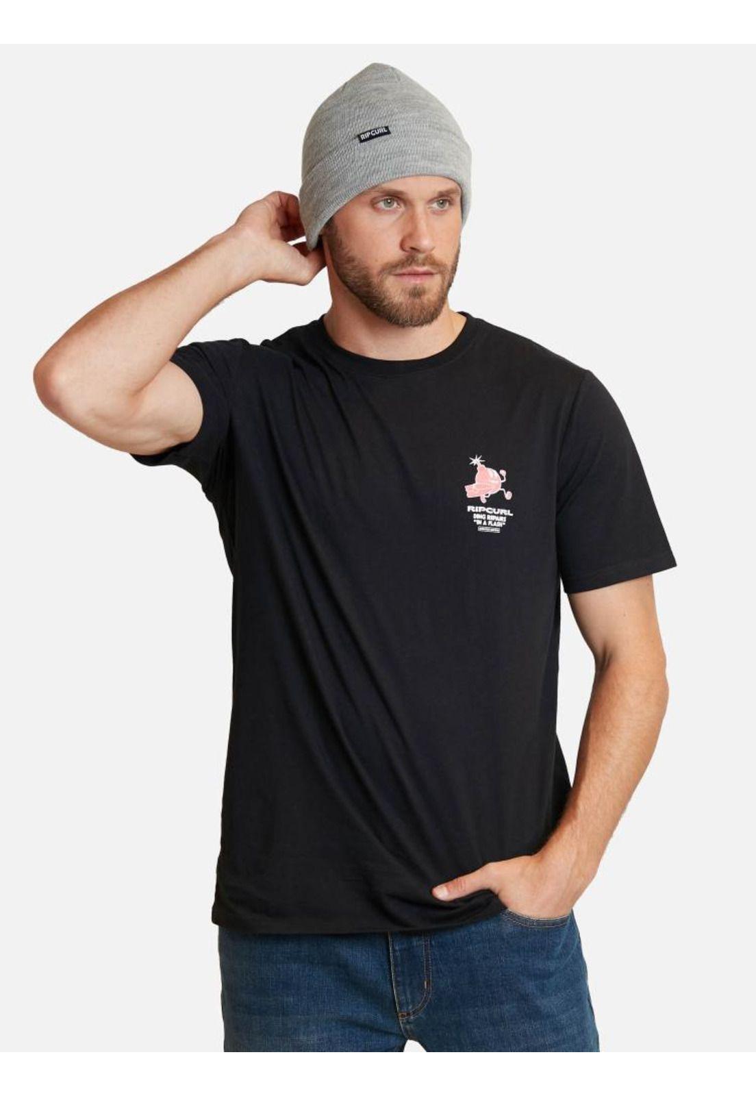 Polera Flash Repairs Ss Tee Negro Hombre Rip Curl-0