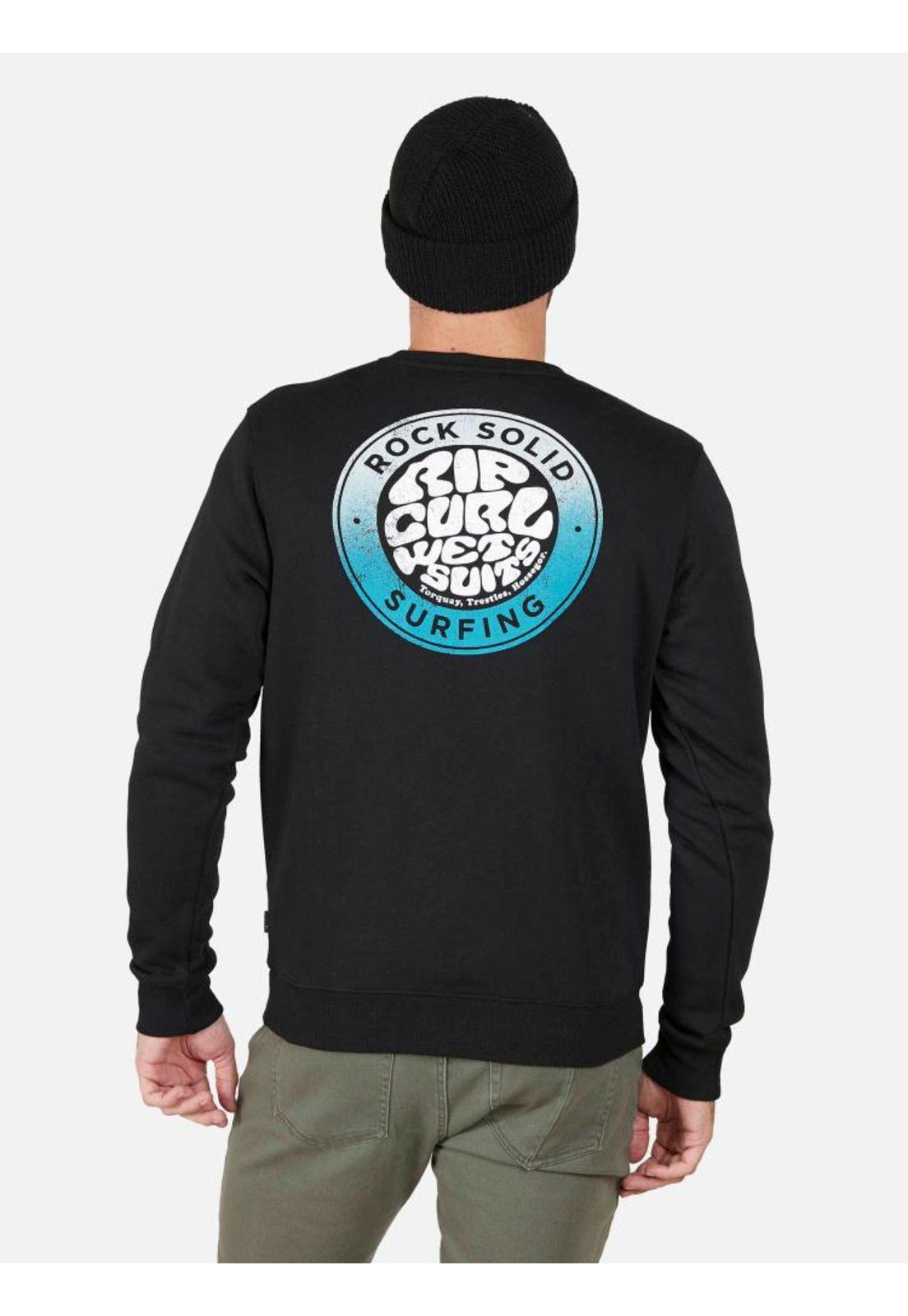 Poleron CR Cracked Circule Hombre Negro Rip Curl-1