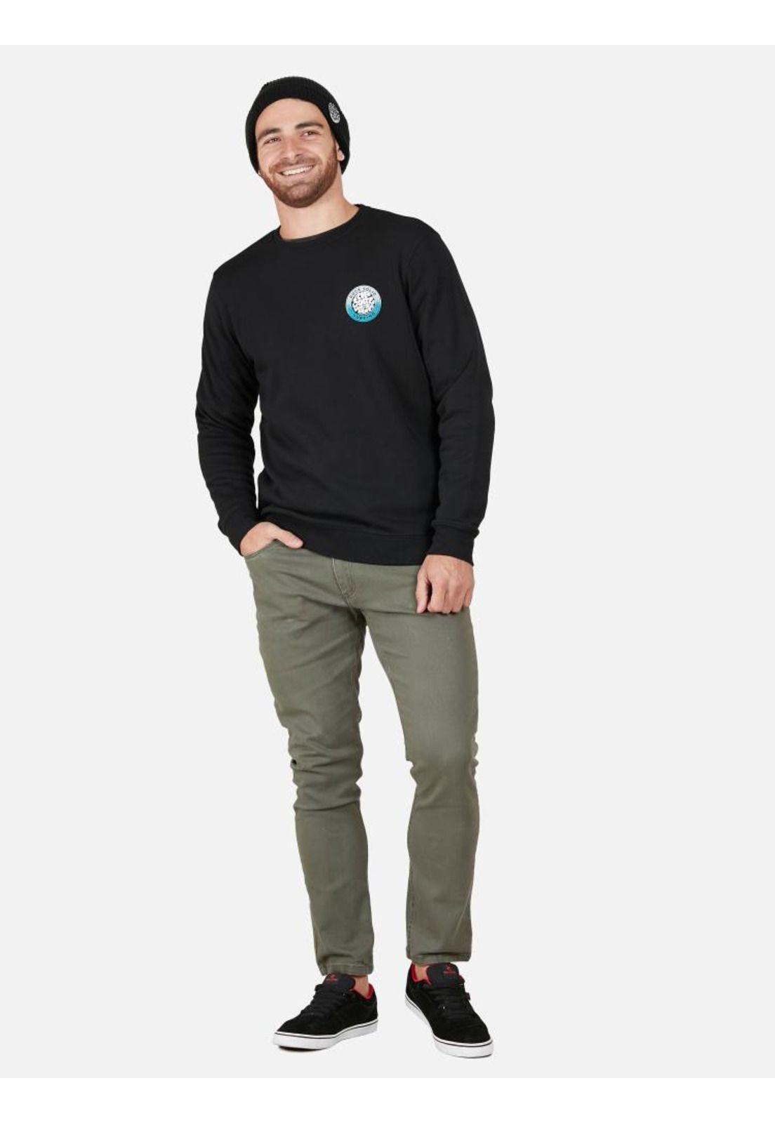 Poleron CR Cracked Circule Hombre Negro Rip Curl-3