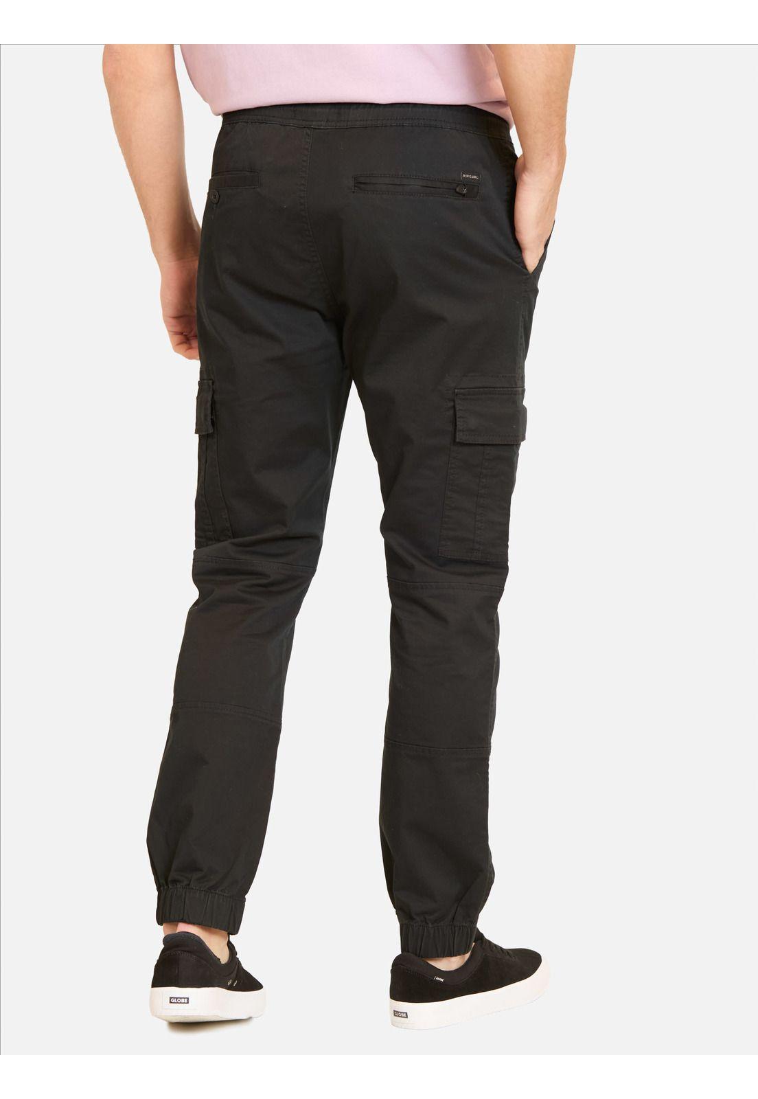 Pantalon Jogger Rc Trou Cargo Negro Hombre Rip Curl-1