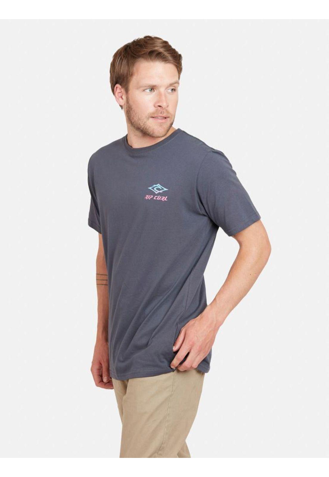 Polera RETRO RIP TEE Hombre Gris Oscuro Rip Curl-0
