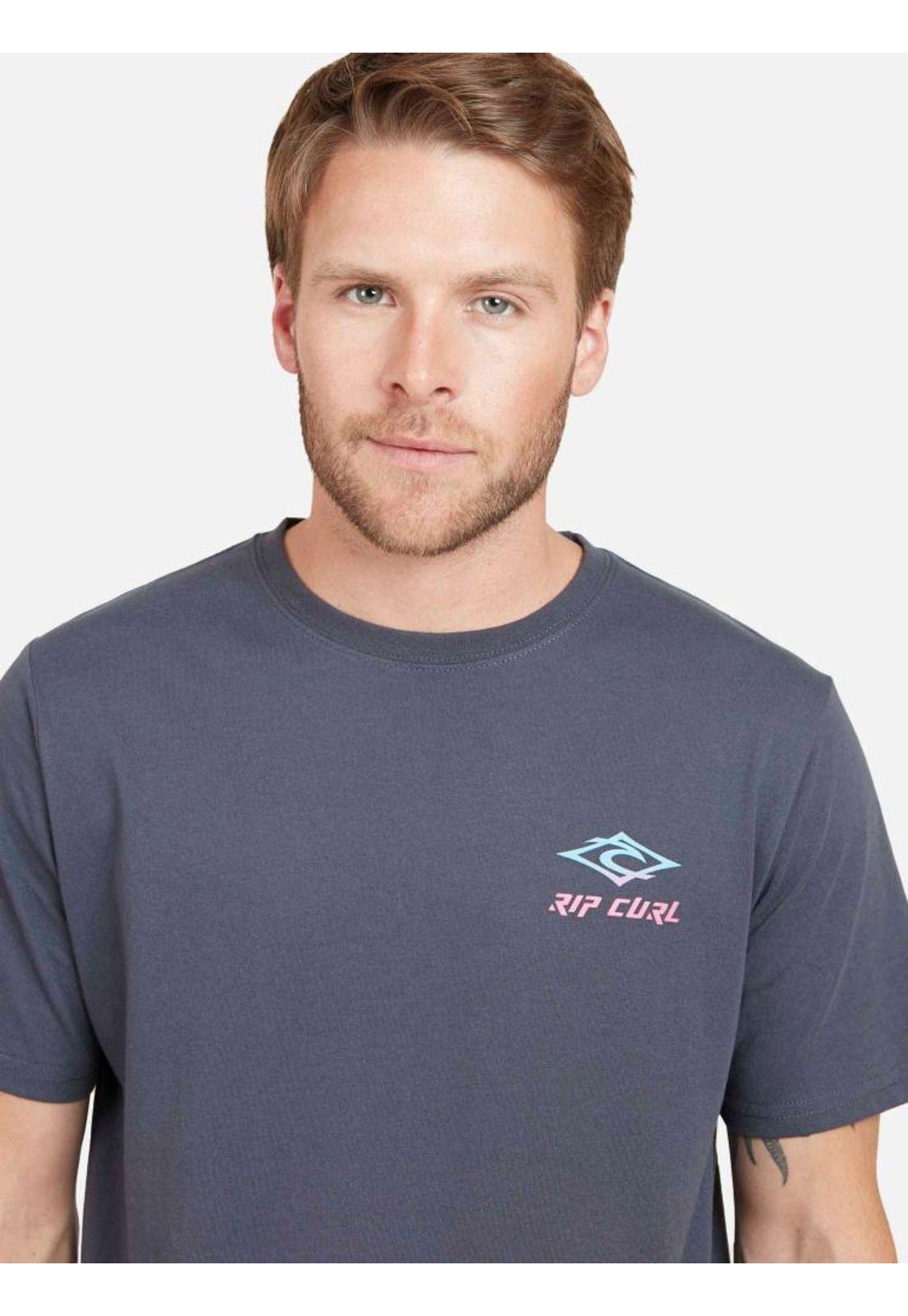 Polera RETRO RIP TEE Hombre Gris Oscuro Rip Curl-3
