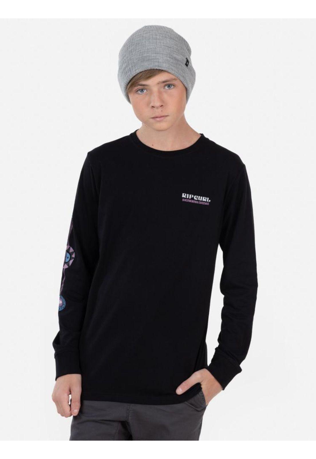 Polera SWC SUNBEAMS LS TEE YOUNG Juvenil Negro Rip Curl-0