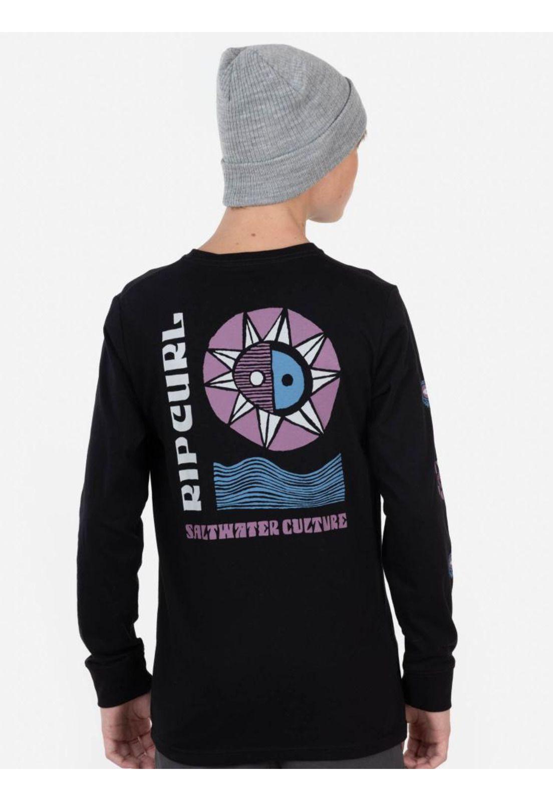 Polera SWC SUNBEAMS LS TEE YOUNG Juvenil Negro Rip Curl-1