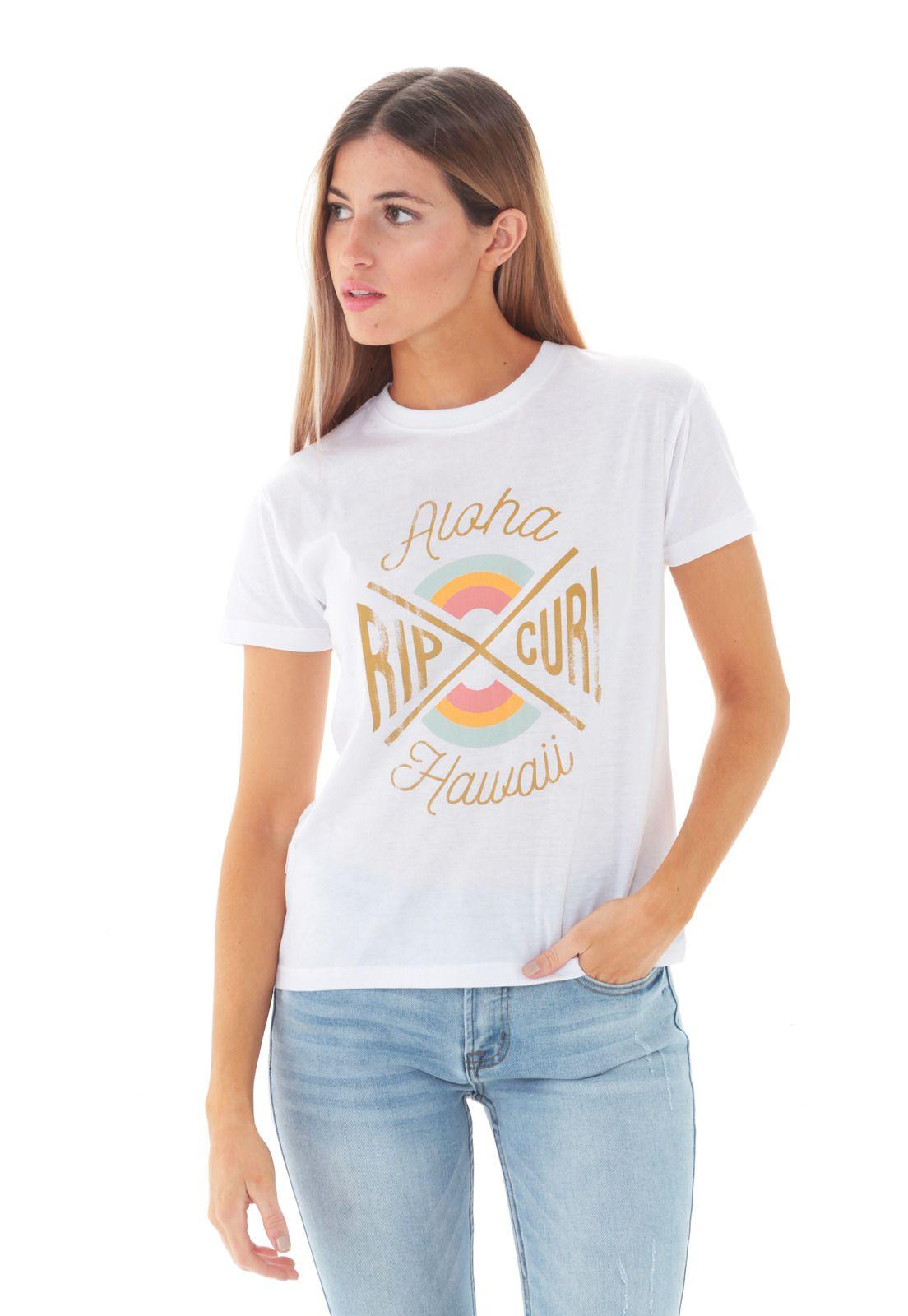 Polera M/C Mujer Rip Curl 6P192-WV21 Blanco-0