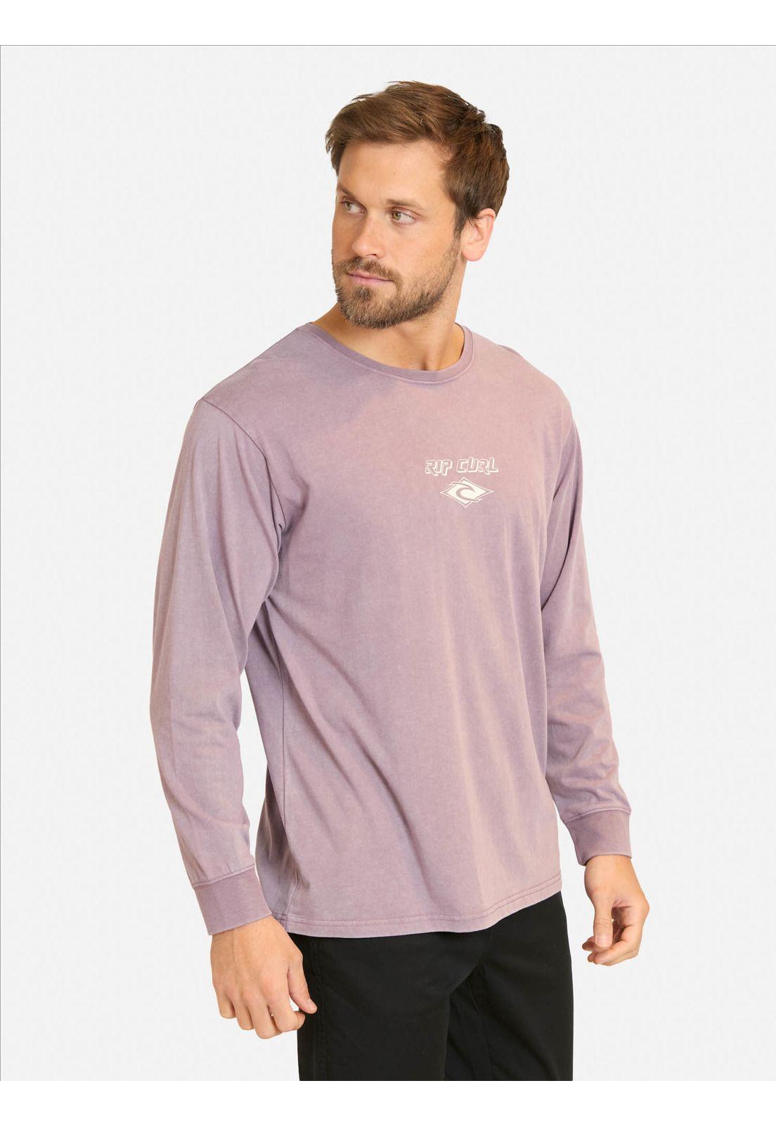 Polera ML Fadeout Essential Burdeo Hombre Rip Curl-0