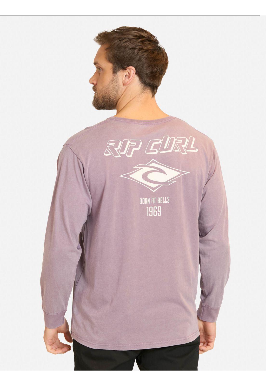 Polera ML Fadeout Essential Burdeo Hombre Rip Curl-1