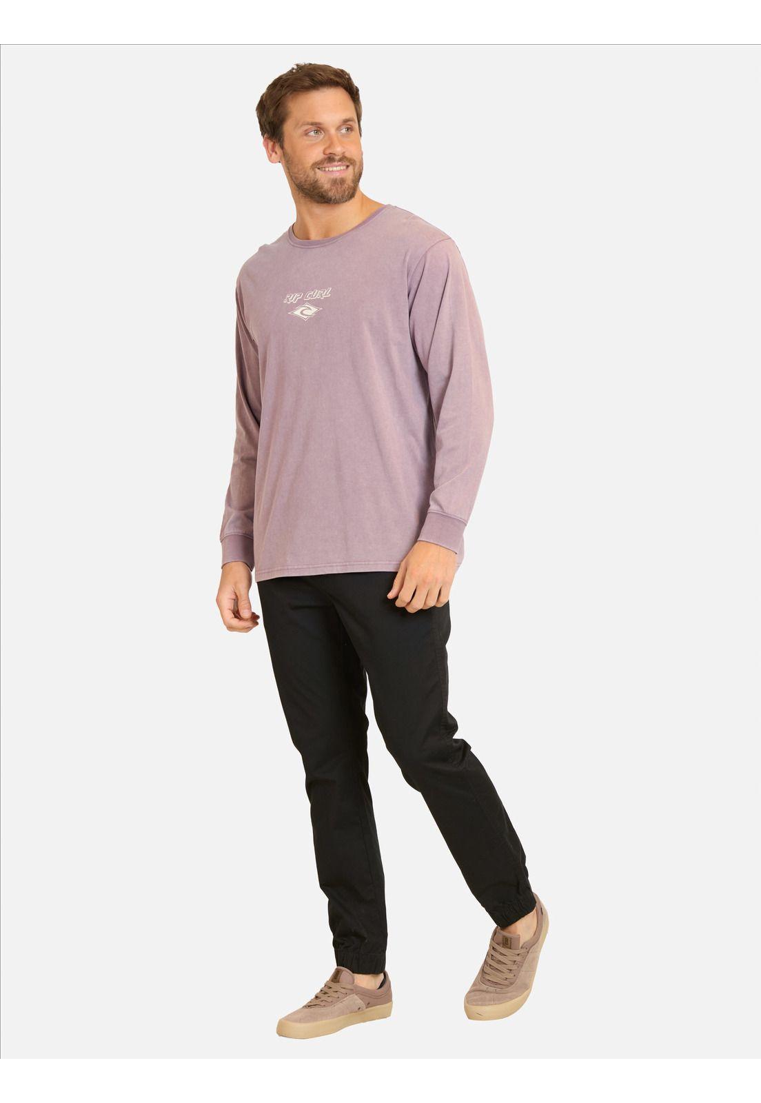 Polera ML Fadeout Essential Burdeo Hombre Rip Curl-3
