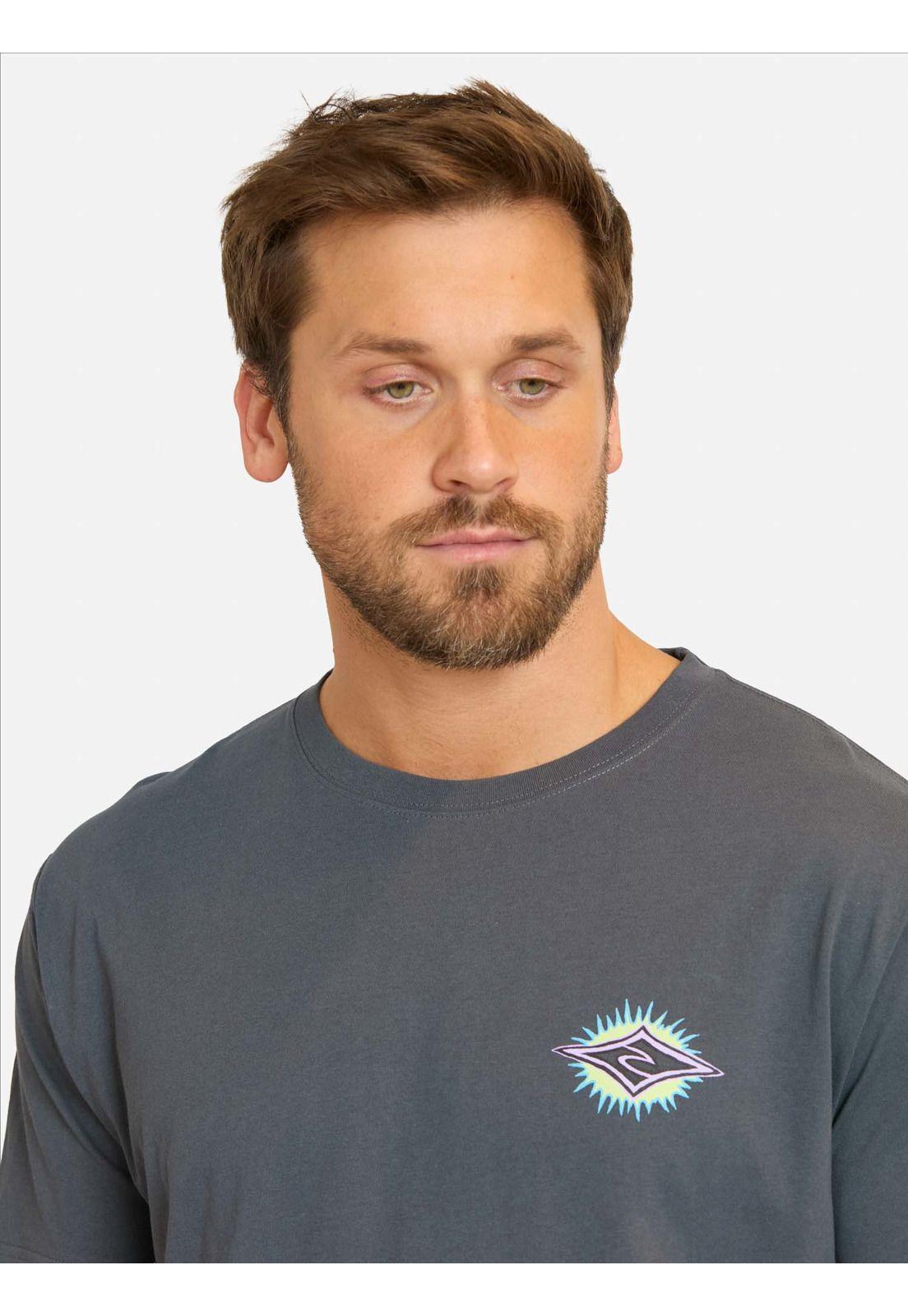 Polera MC Raw Energy Line Up Gris Hombre Rip Curl-2