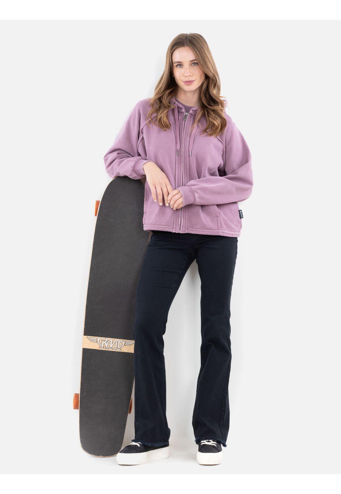 Poleron FZ Mai Full Zip Burdeo Mujer Rip Curl-2