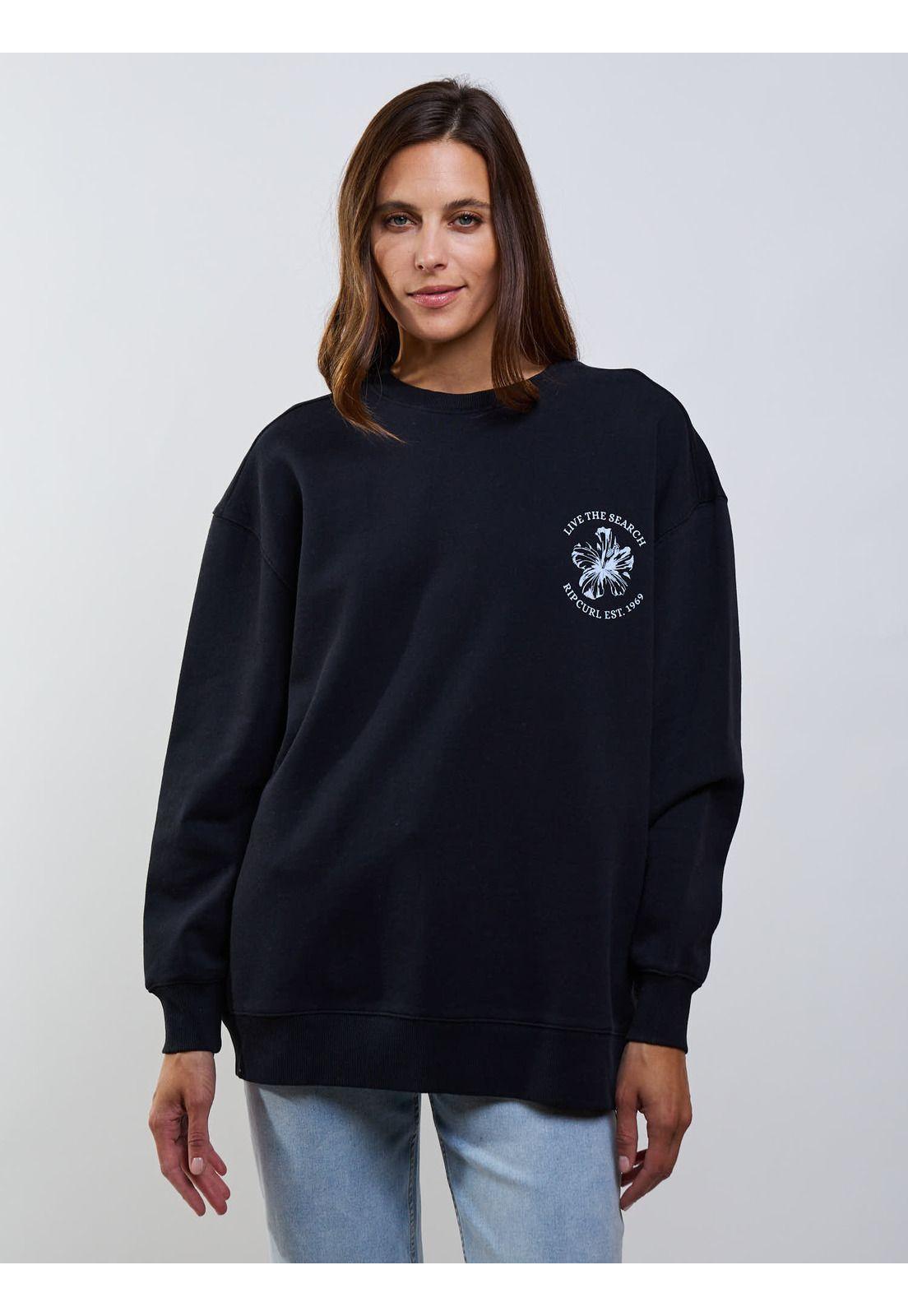 Poleron CR Echo Negro Mujer Rip Curl-0