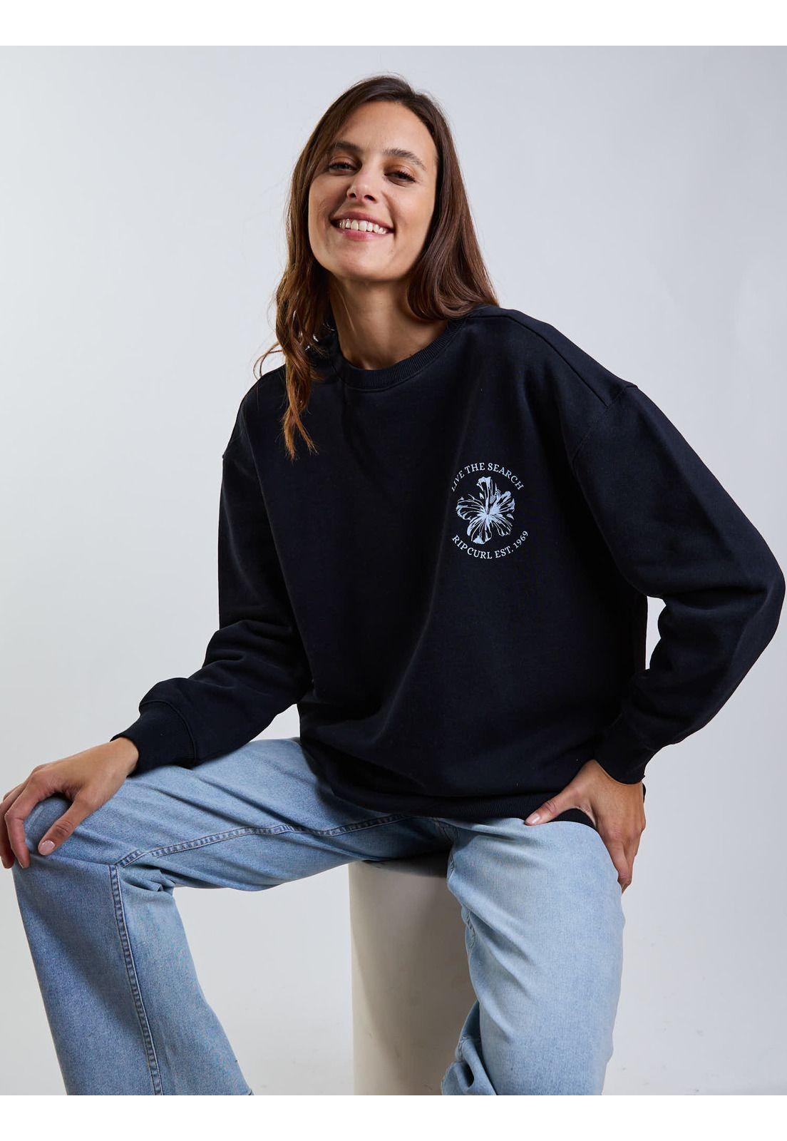 Poleron CR Echo Negro Mujer Rip Curl-5