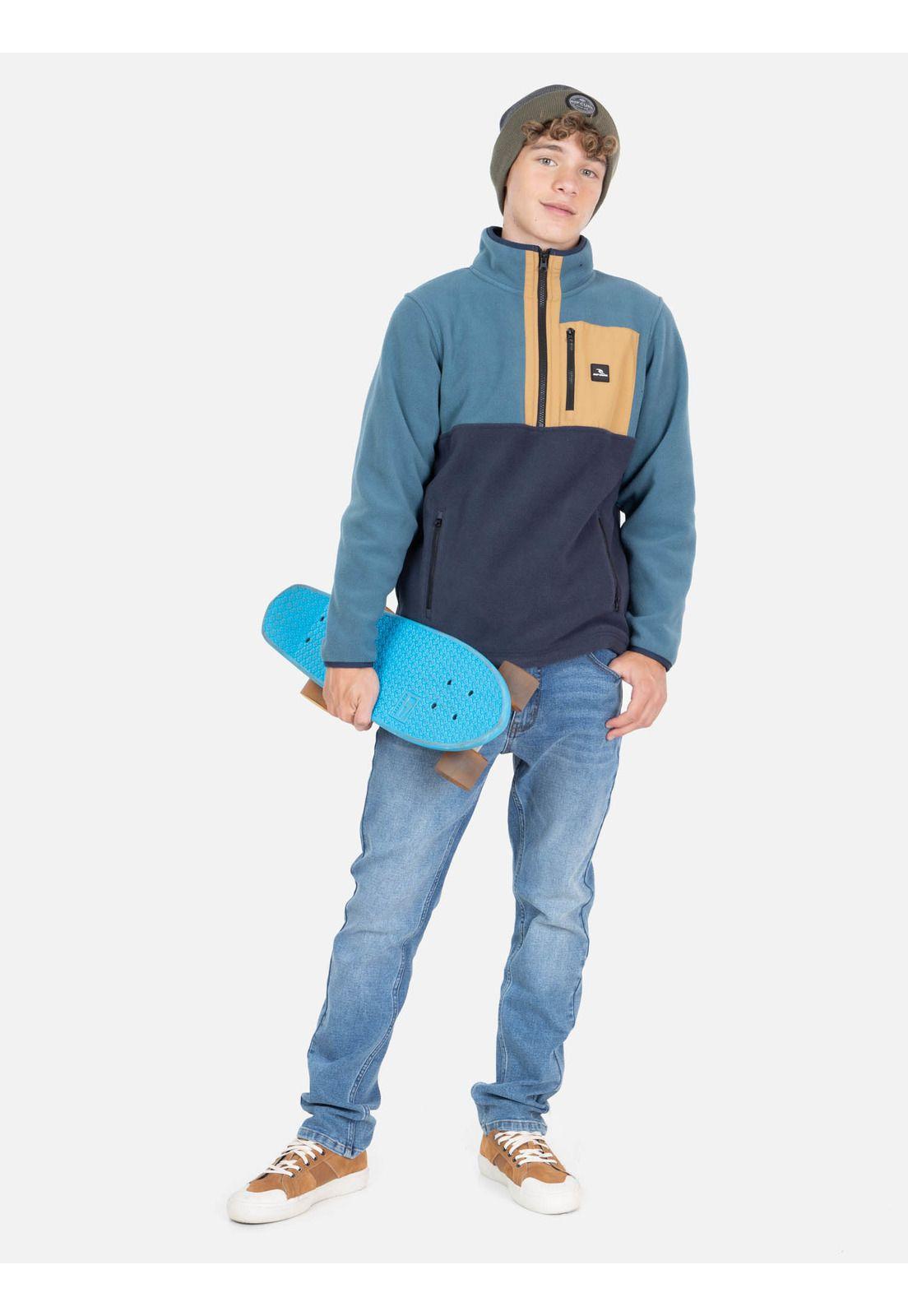 Poleron Micropolar Mareva Azul Infantil Rip Curl-3