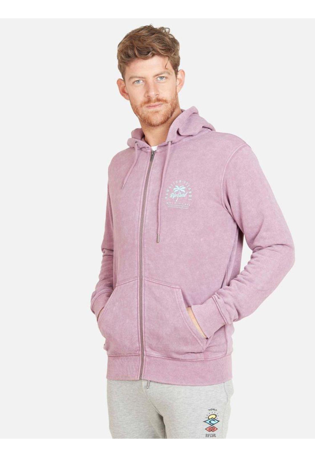 Poleron HAWAIIAN ISLANDS FULL ZIPPER Hombre Burdeo Rip Curl-0