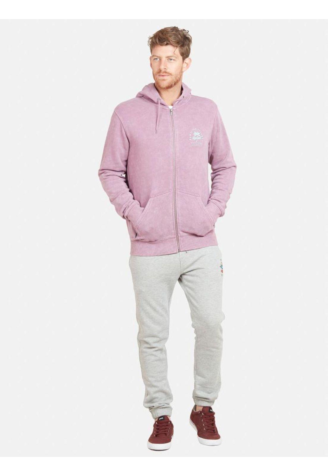 Poleron HAWAIIAN ISLANDS FULL ZIPPER Hombre Burdeo Rip Curl-4