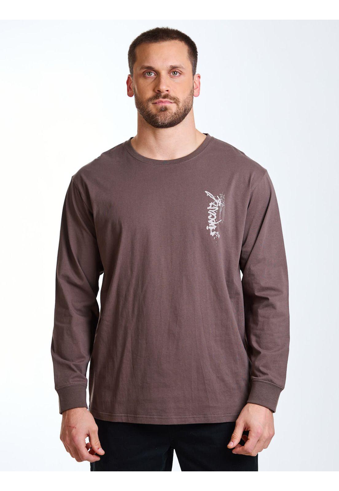 Polera ML Journey Café Hombre Rip Curl-1