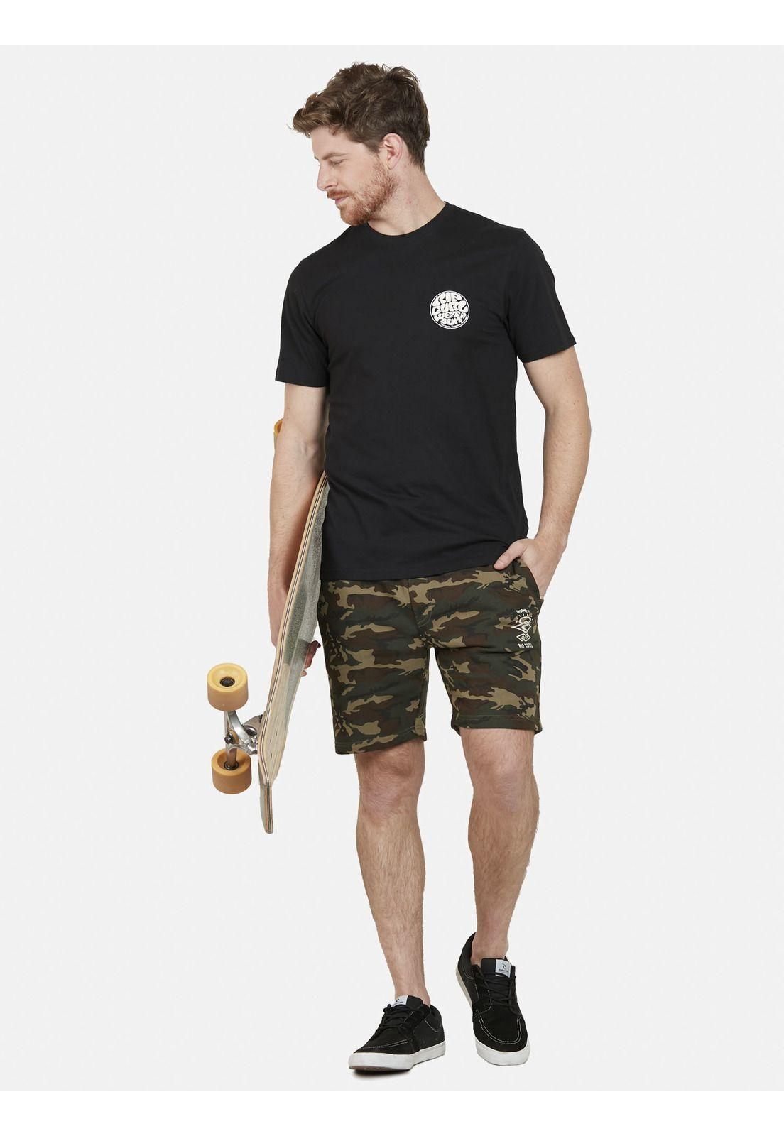 Polera WETSUIT ICON TEE Hombre Negro Rip Curl-0