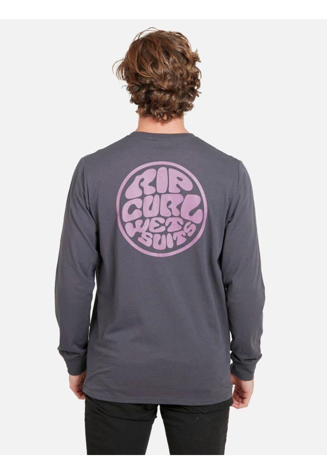 Polera WETSUIT LS TEE Hombre Gris Oscuro Rip Curl-1