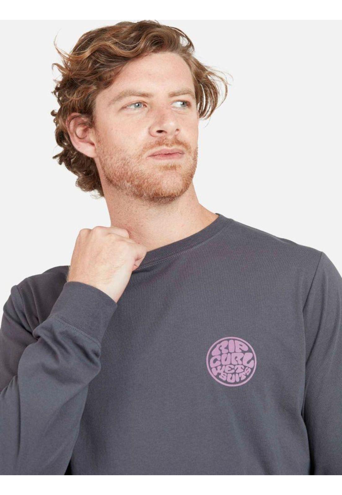 Polera WETSUIT LS TEE Hombre Gris Oscuro Rip Curl-3