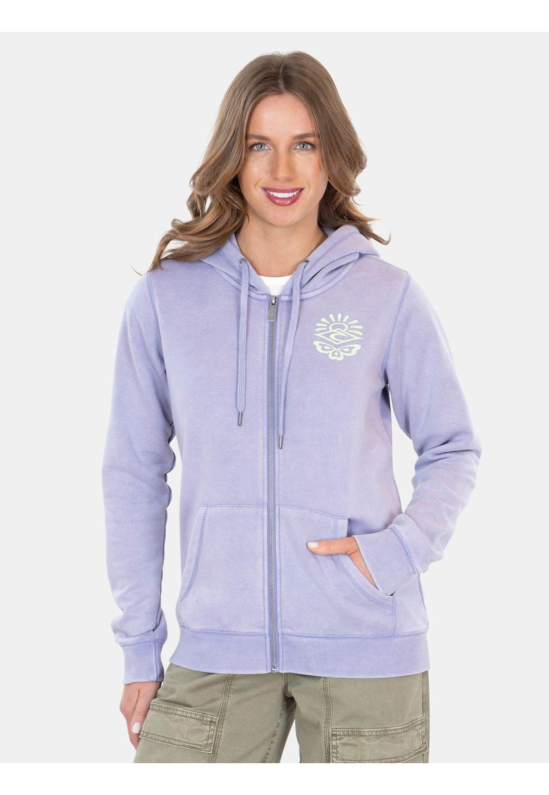 Poleron FZ Lagoon Fullzipper Morado Mujer Rip Curl-0