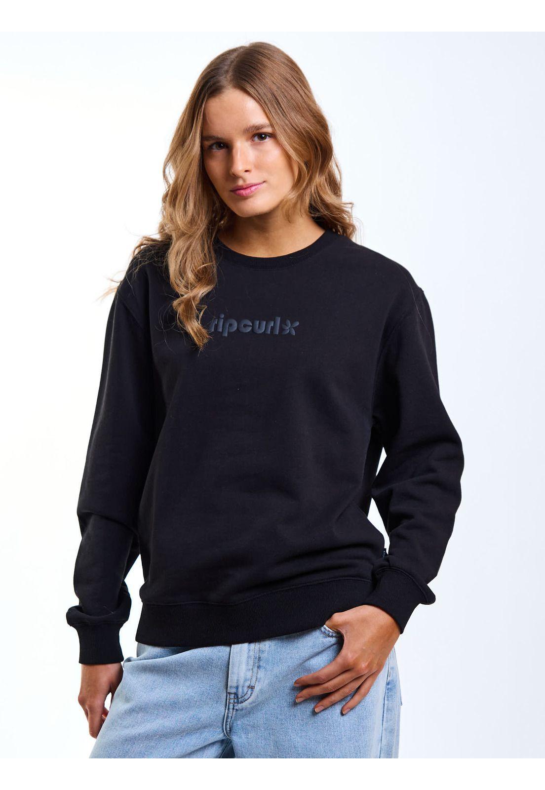 Poleron CR Puerto Viejo Negro Mujer Rip Curl-1
