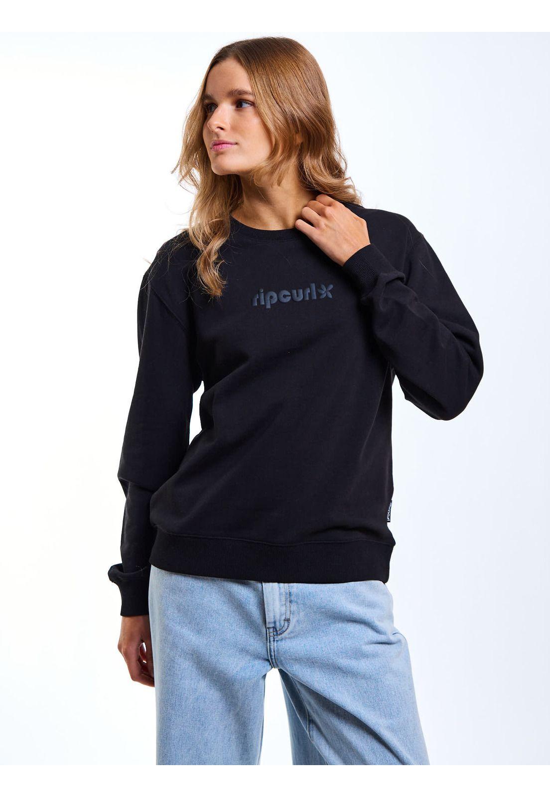 Poleron CR Puerto Viejo Negro Mujer Rip Curl-5