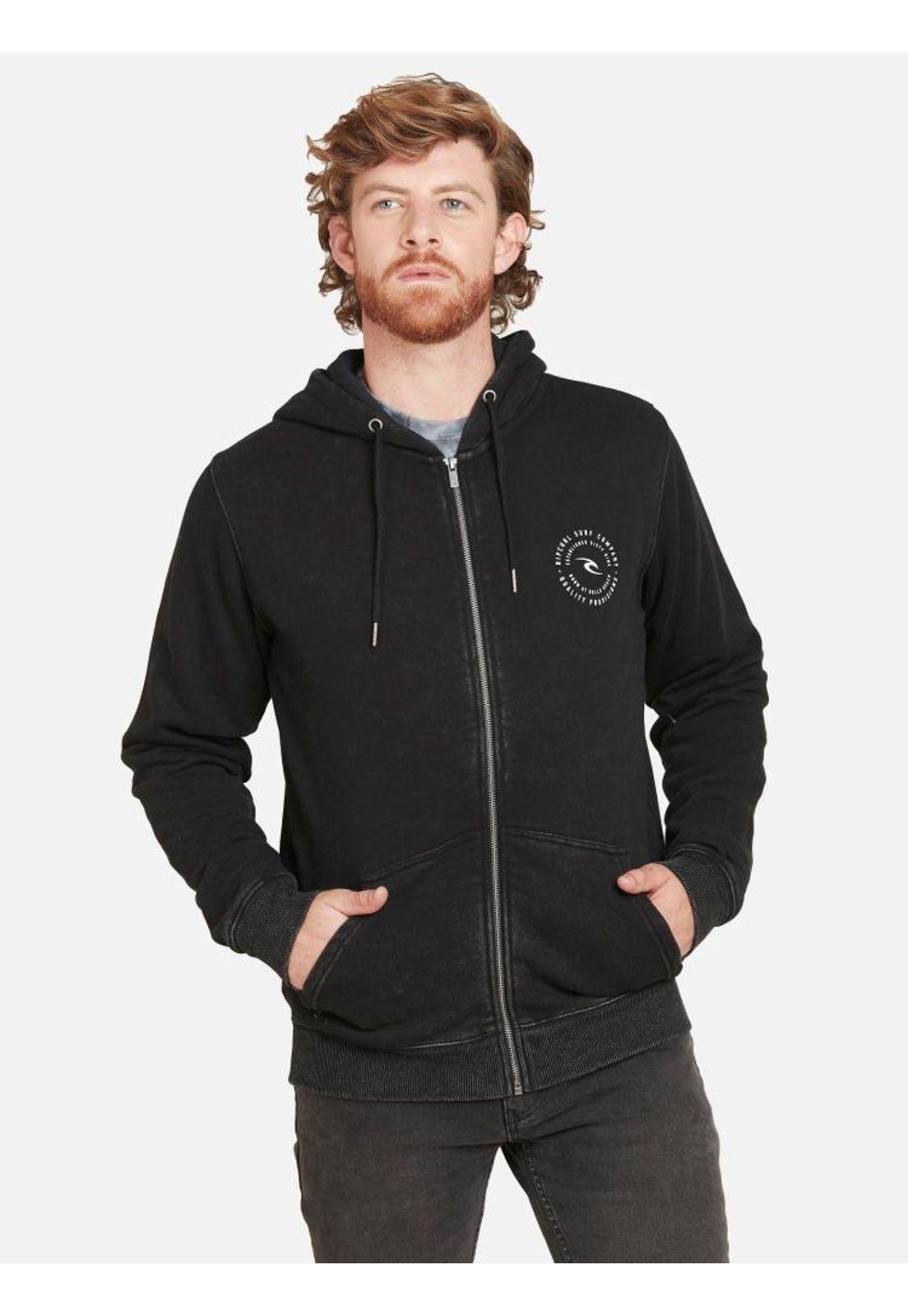 Poleron SPIRALSTREET Negro Hombre Rip Curl-0