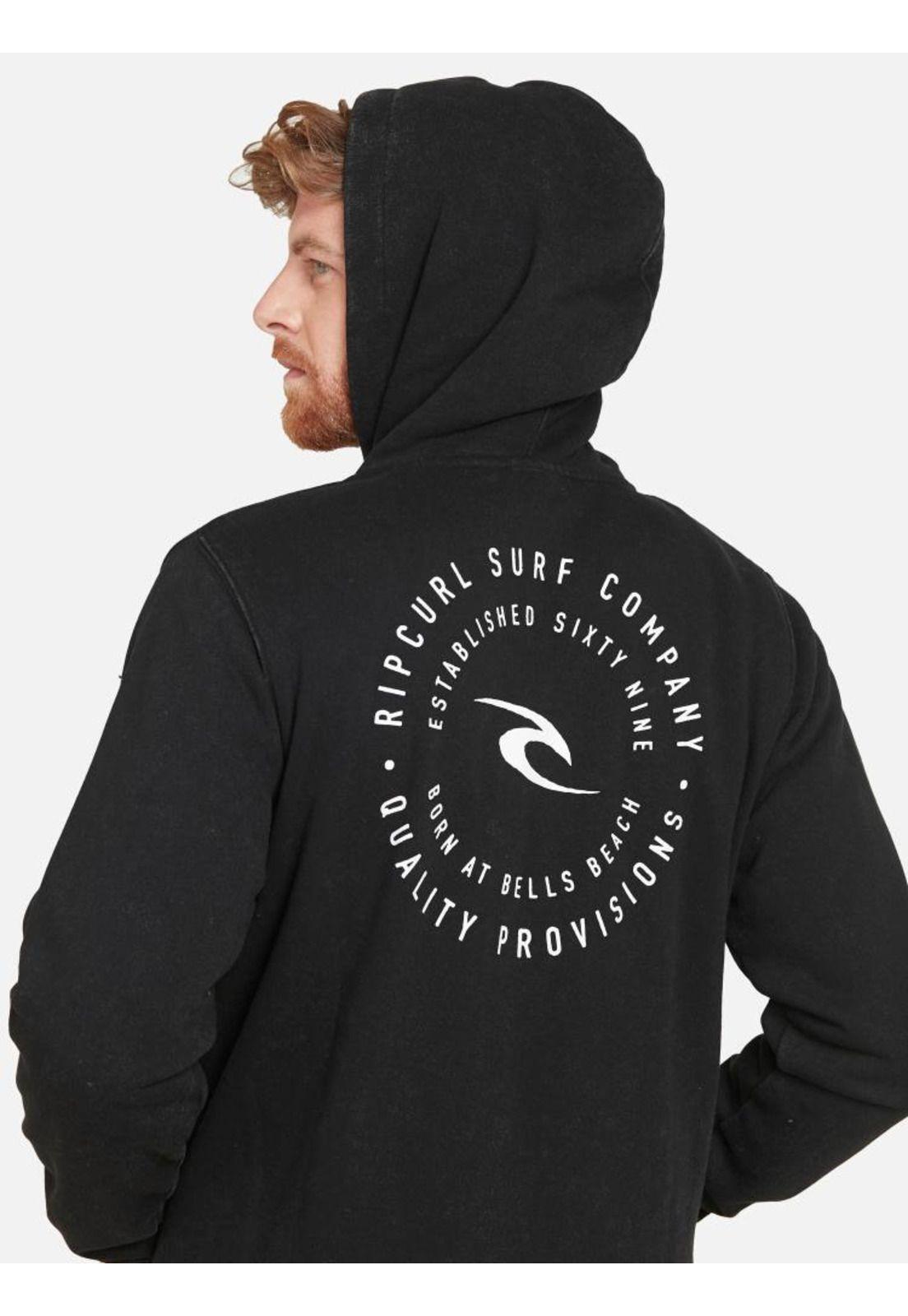 Poleron SPIRALSTREET Negro Hombre Rip Curl-4