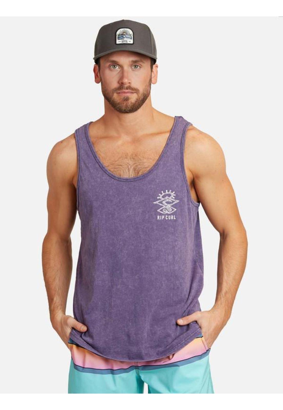 Polera Shred Rock Acid Tank Morado Hombre Rip Curl-0
