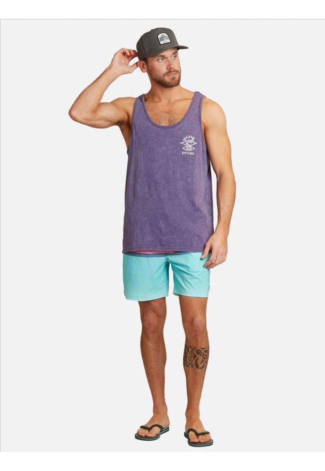Polera Shred Rock Acid Tank Morado Hombre Rip Curl-3