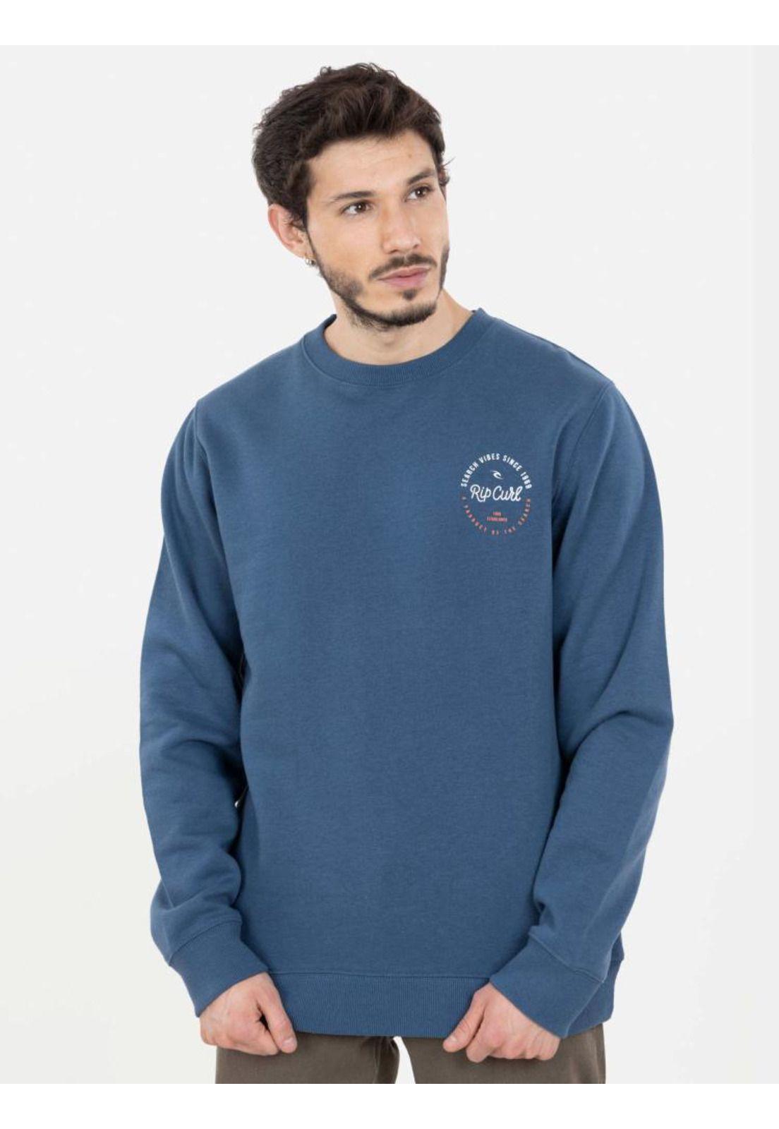 Poleron SEARCH VIBES CREW Hombre Azul Rip Curl-0