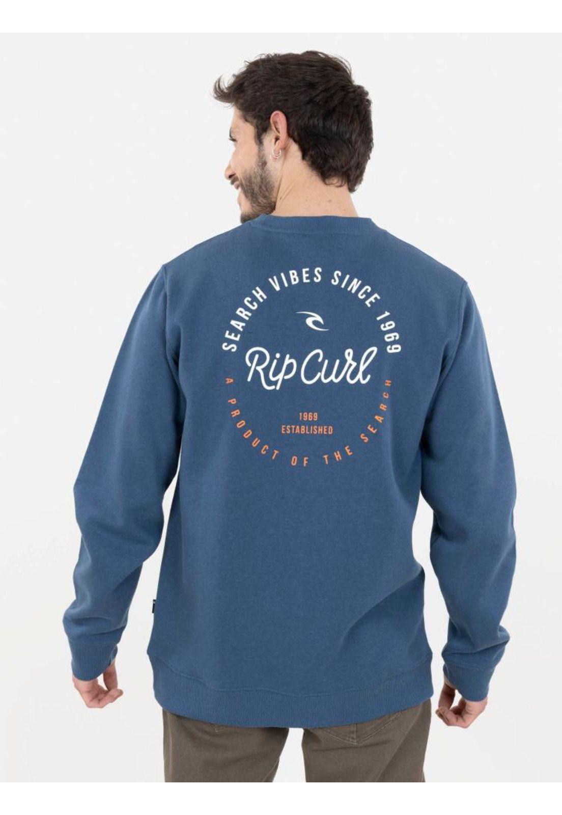 Poleron SEARCH VIBES CREW Hombre Azul Rip Curl-1