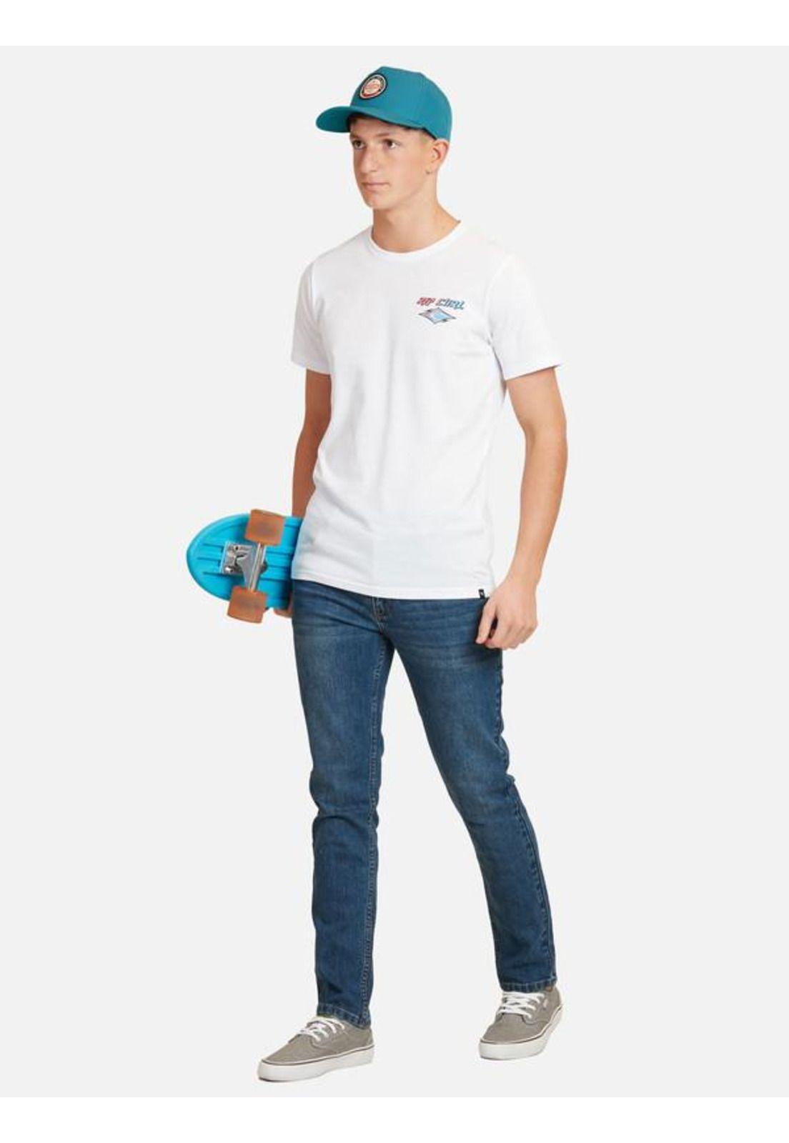 Polera M/C Basica Blanco Juvenil Hombre Ripcurl-3