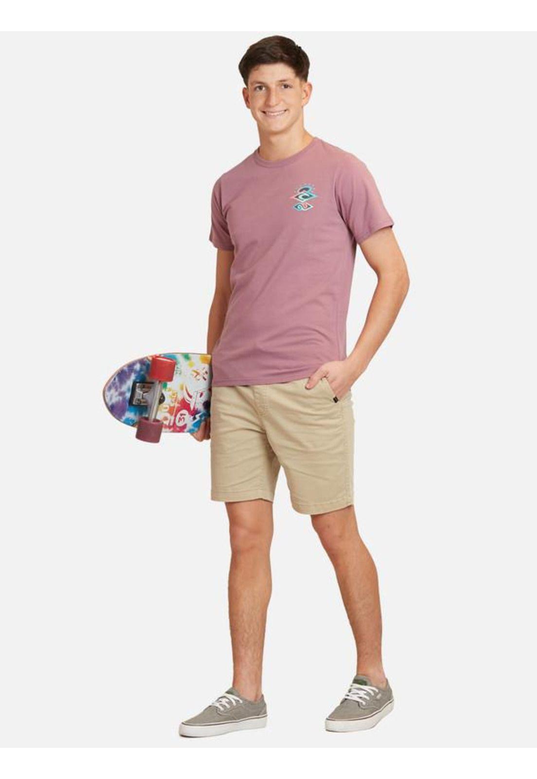 Polera M/C Basica Morado Juvenil Hombre Ripcurl-3