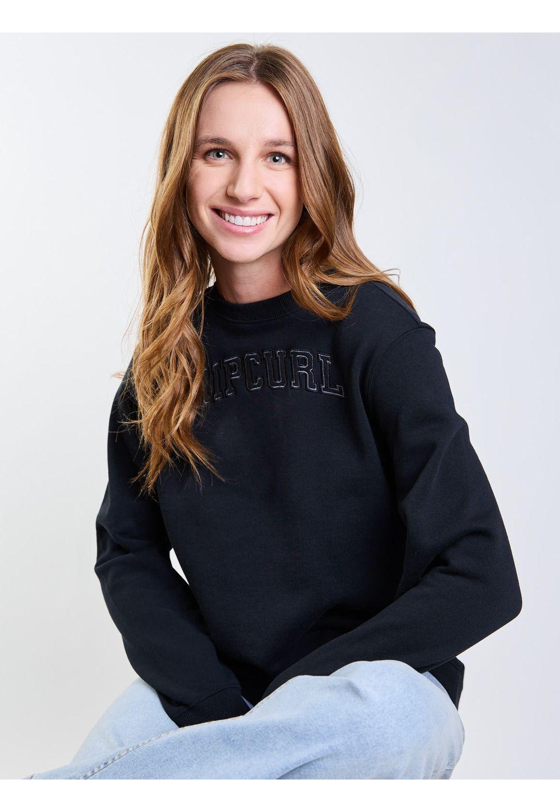 Poleron CR Shadow Negro Mujer Rip Curl-5