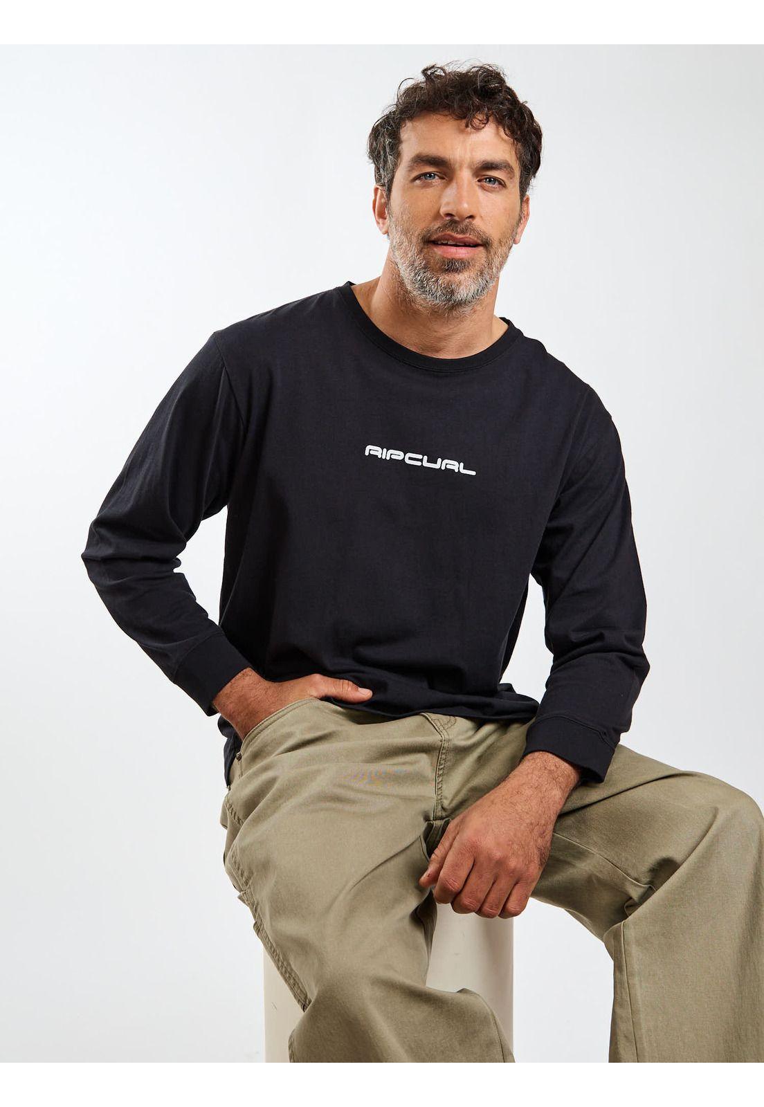 Polera ML Beyond Negro Hombre Rip Curl-0