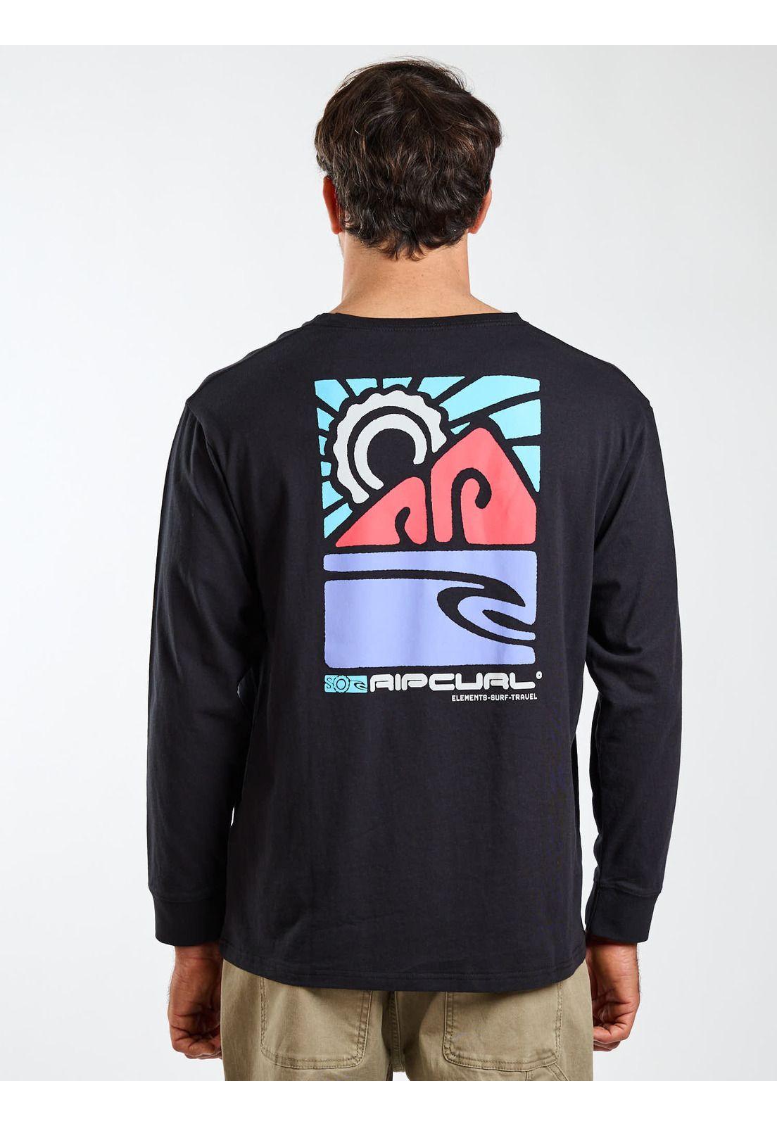 Polera ML Beyond Negro Hombre Rip Curl-2